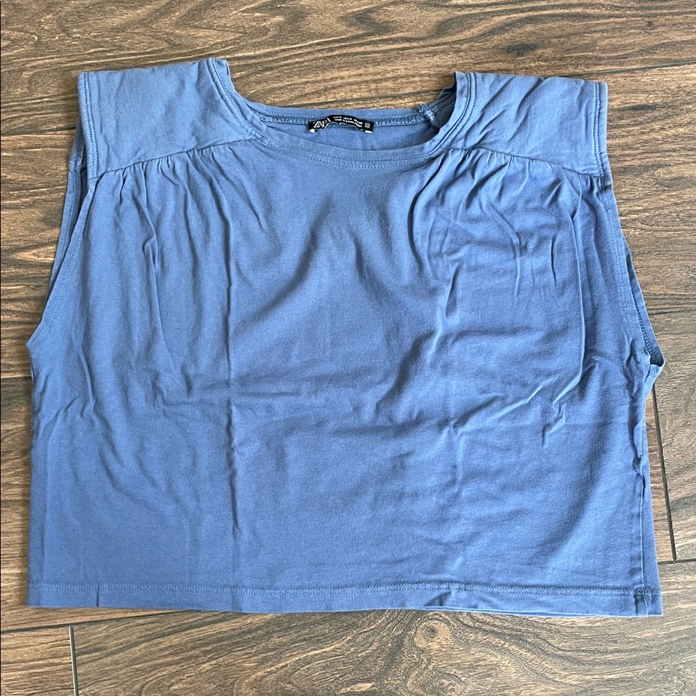Zara Blue Muscle Tee for Women